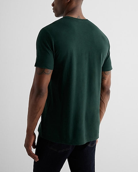 Perfect Cotton Crew Neck T-Shirt Dark Green