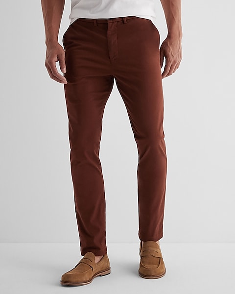 Skinny Hyper Stretch Cotton Chino Pant - Front View - AceCart