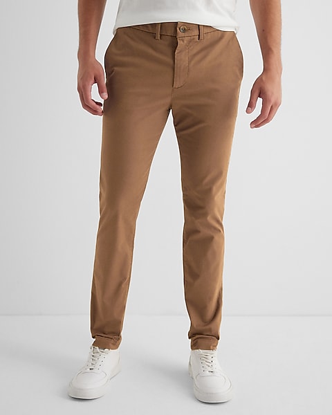 Straight Fit Hyper Stretch Cotton Chino Jeans - Front View - AceCart