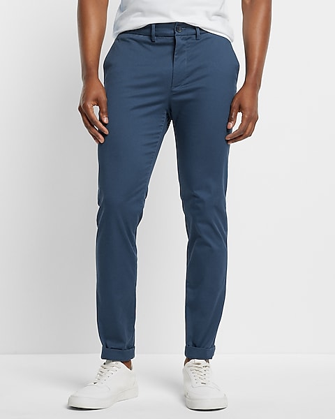 Super Skinny Hyper Stretch Cotton Chino Pant - Front View - AceCart