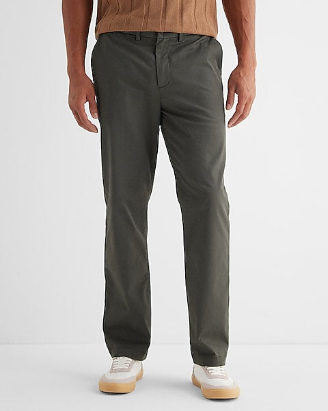 Straight Fit Hyper Stretch Cotton Chino Pant - Front View - AceCart