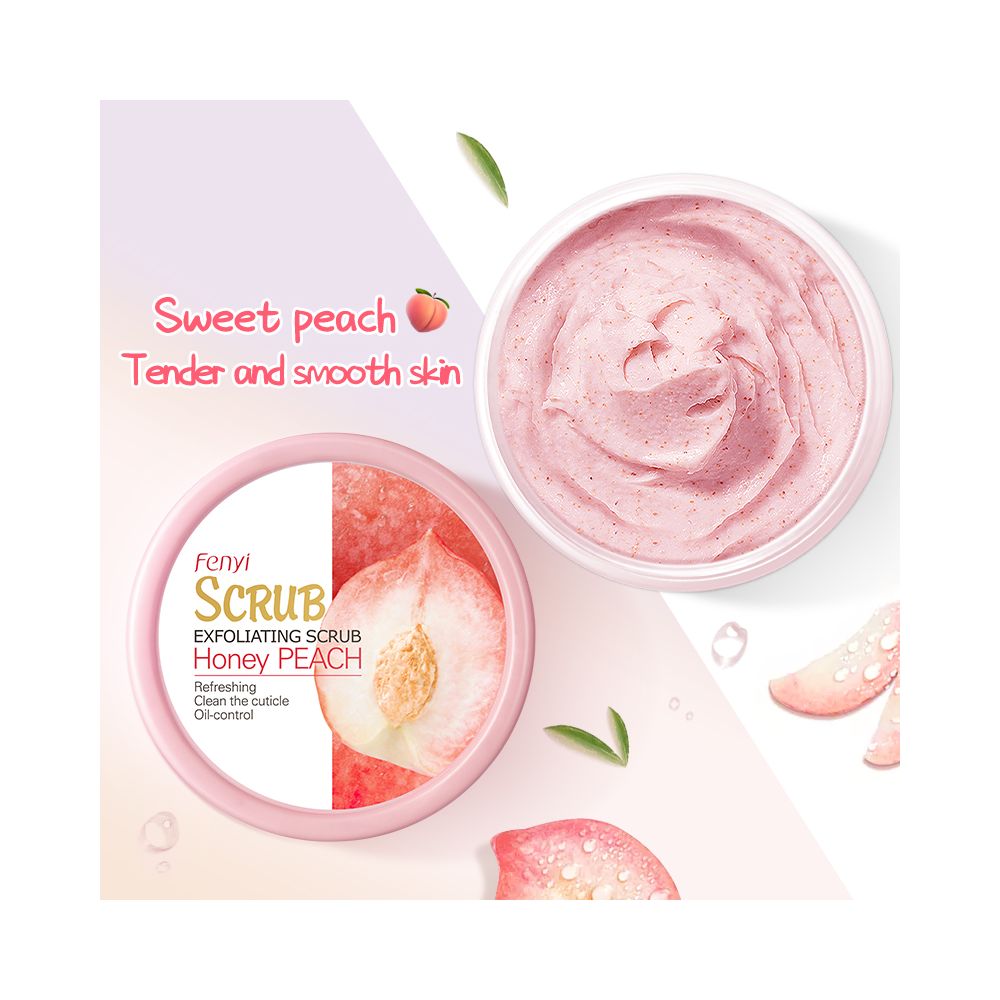 Fenyi Honey Peach Exfoliating Scrub, 100g - Front View