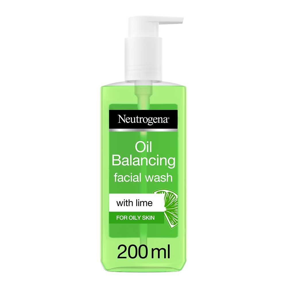 Neutrogena Oil Balancing Facial Wash, With Lime, For Oily Skin, 200ml - Front View