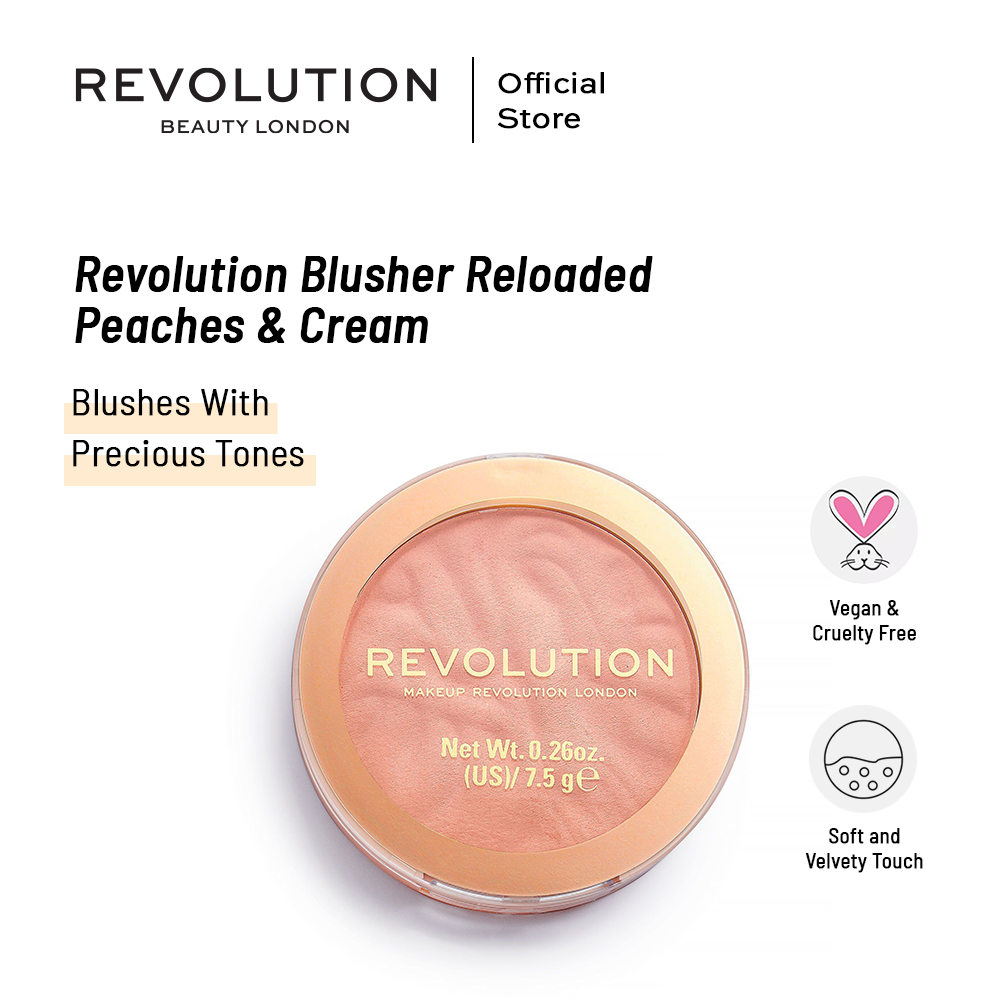 Makeup Revolution London - Blusher Reloaded Peaches & Cream - AceCart