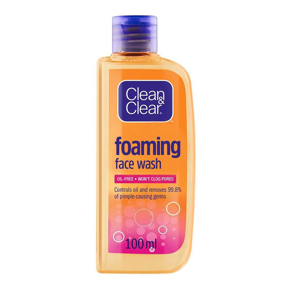 Clean & Clear Essentials Foaming Face Wash, Oil Free, 100ml - Front View