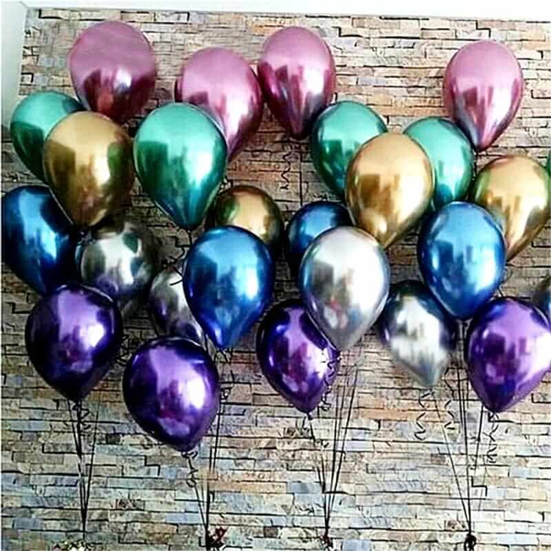 Balloons Metallic Mix - (Single, Pack of 10 , 25 and 50) - AceCart