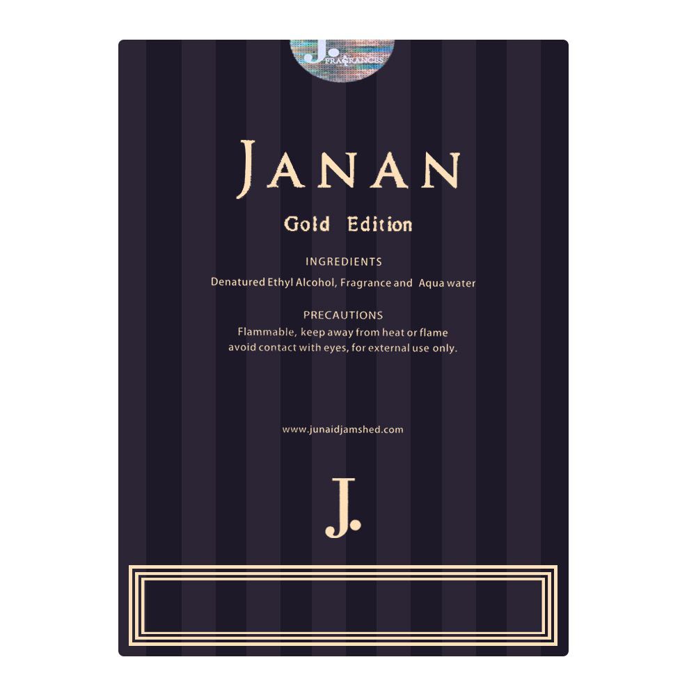 Junaid Jamshed J. Janan Gold Edition Eau De Parfum, 100ml