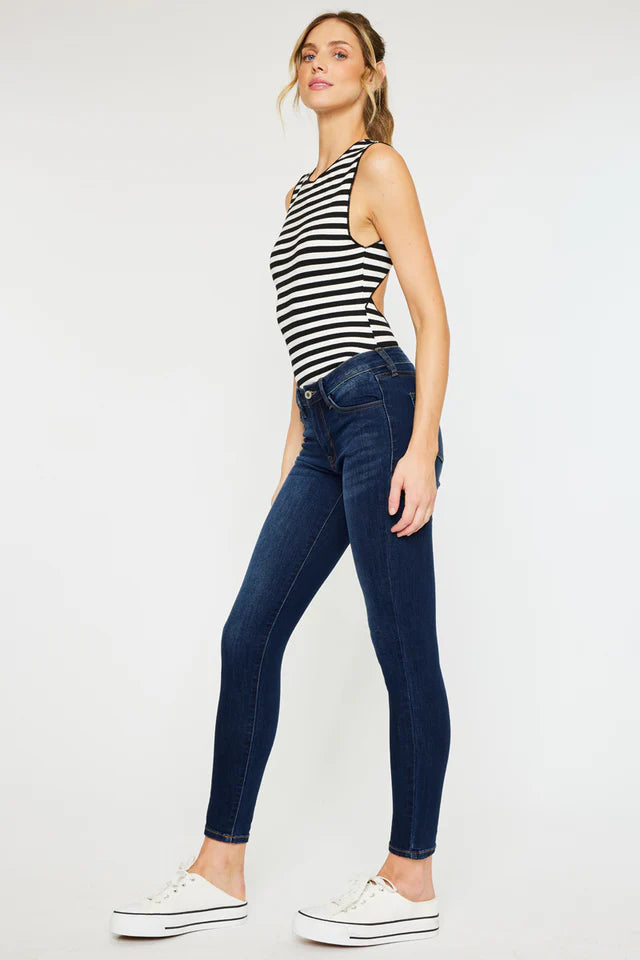 Alani Mid Rise Super Skinny Jeans