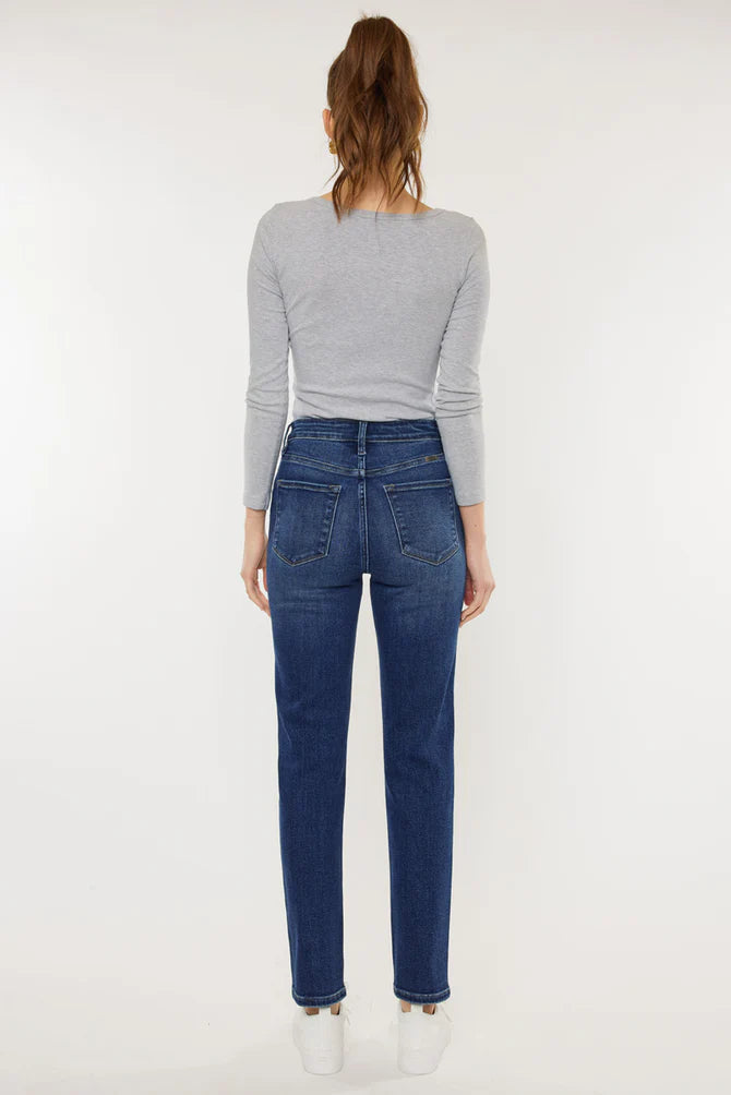 Adaline High Rise Slim Straight Leg Jeans