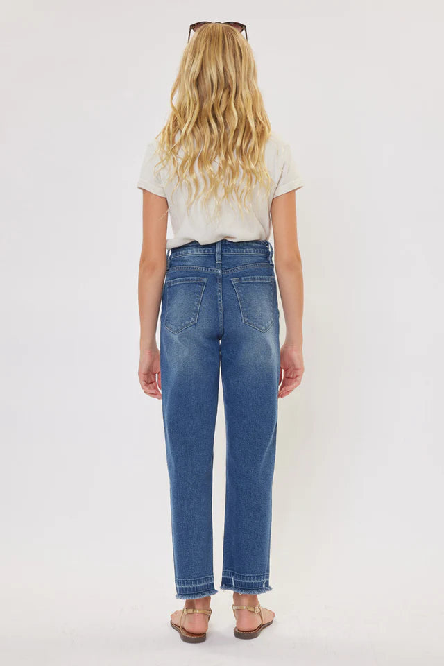 Royal High Rise Mini Straight Leg Kid Jeans