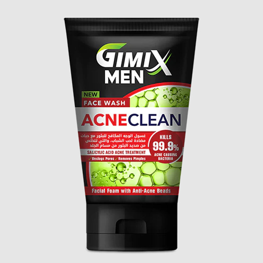 Gimix Men Acne Clean Face Wash - 100ml - Front View