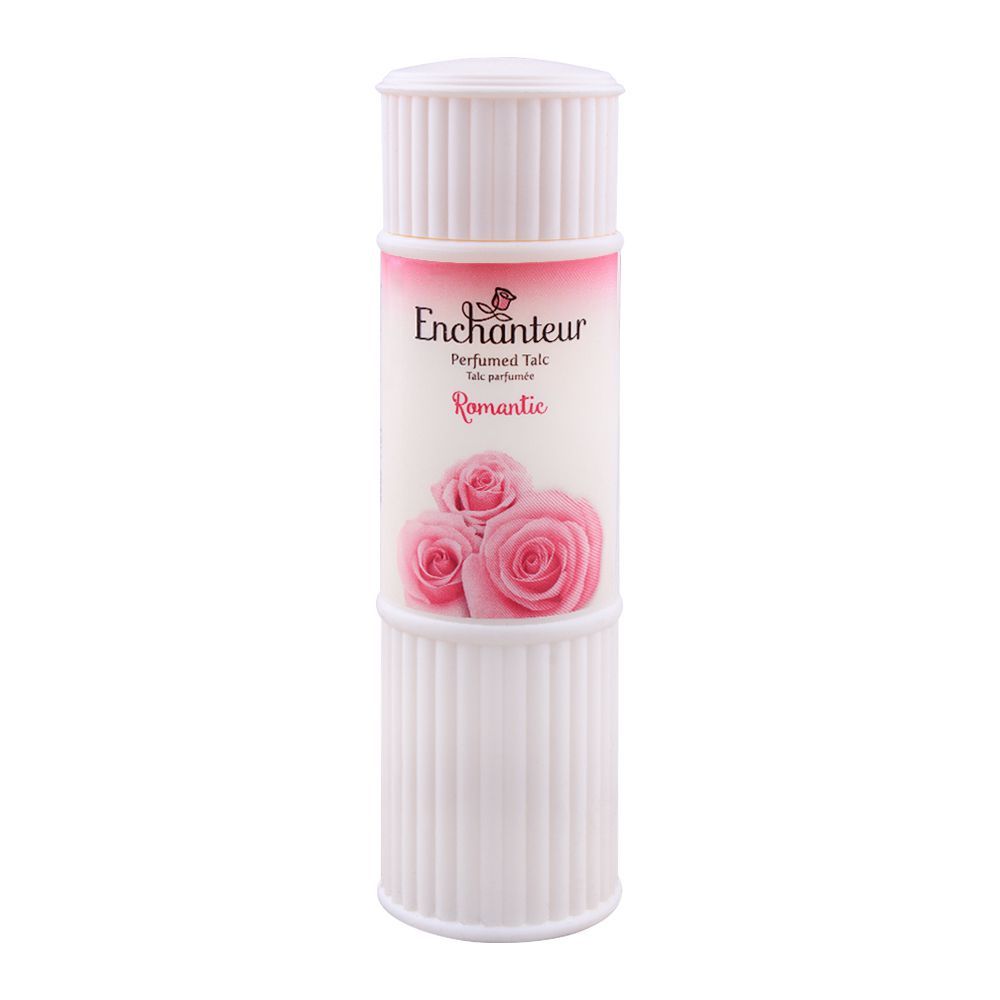 Enchanteur Romantic Talcum Powder, 125g - Front View