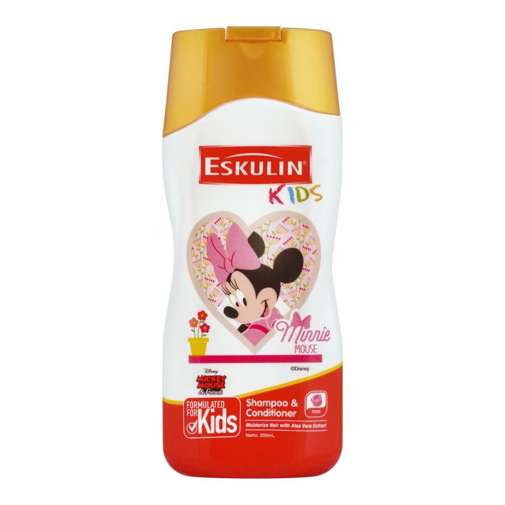 Disney Eskulin Kids Minnie Mouse Shampoo & Conditioner, 200ml - Front View