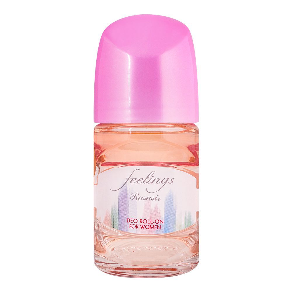 Rasasi Feelings Deo Roll-On For Women, 50ml - Front View