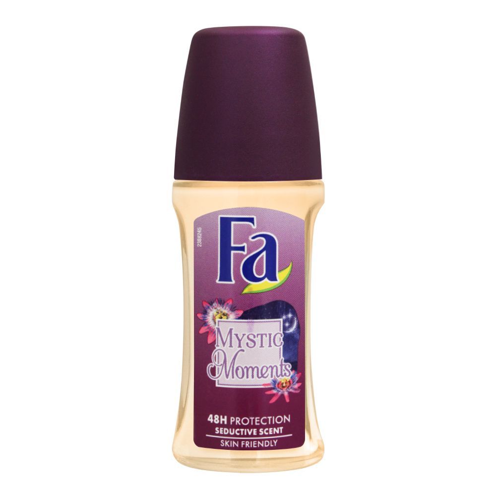 Fa 48H Protection Mystic Moments Seductive Scent Roll-On Deodorant, For Women, 50ml - Front View