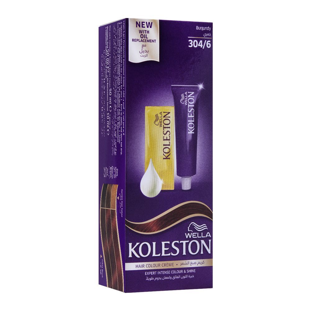 Wella Koleston Hair Color Creme, 304/6, Burgundy - Front View