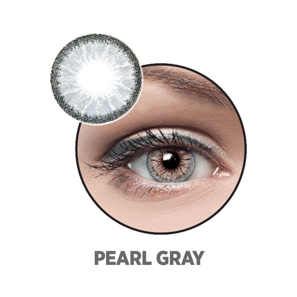 Optiano Soft Color Contact Lenses, Pearl Grey - Front View
