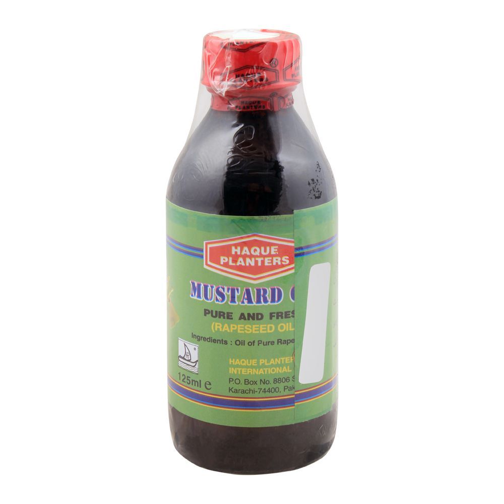 Haque Planters Mustard Oil, 125ml - Front View