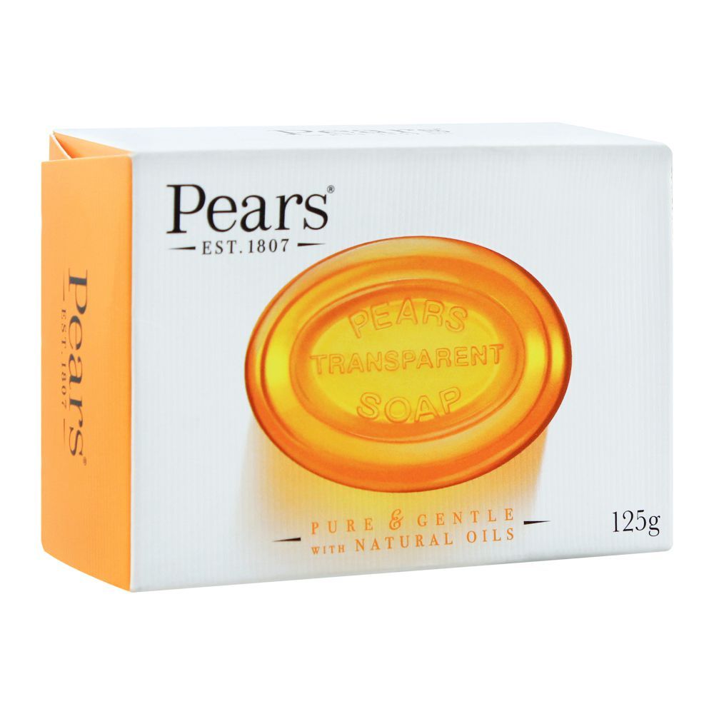 Pears Transparent Soap With Natural Oils, 125g - Front View