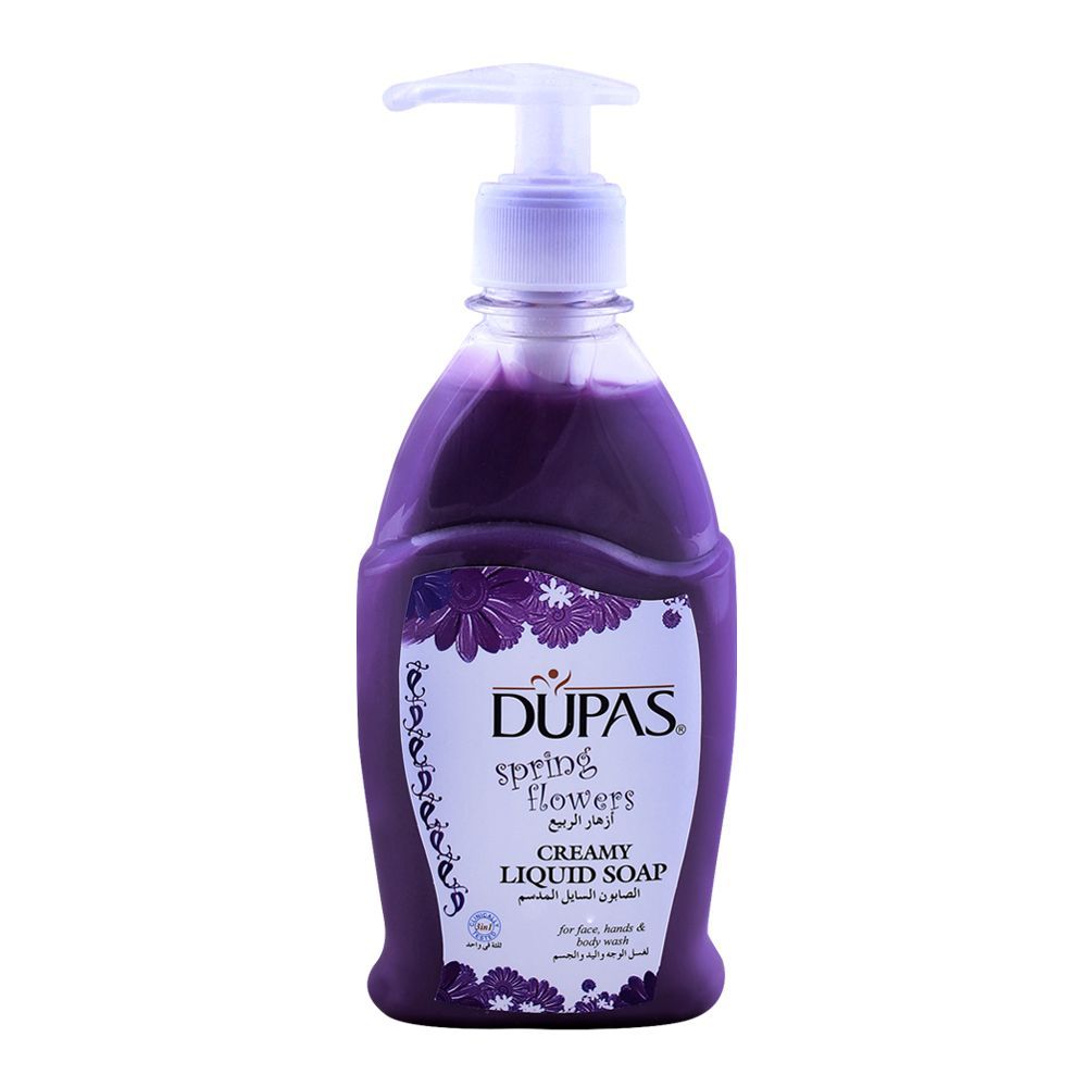 Dupas Liquid Soap, Spring Flowers Creamy 300ml - Front View