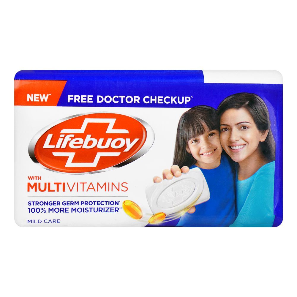 Lifebuoy Mild Care Blue Soap, 128g - Front View