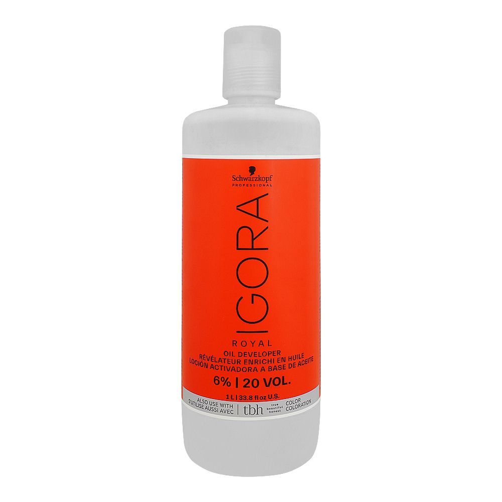 Schwarzkopf Igora Oil Developer, 6% 20 Vol, 1000ml - Front View