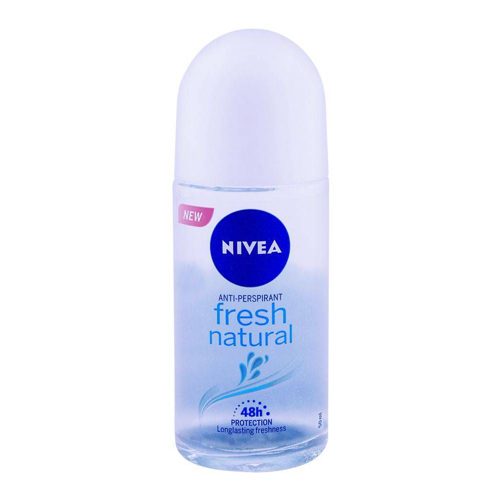 Nivea 48H Fresh Natural Roll On 50ml - Front View