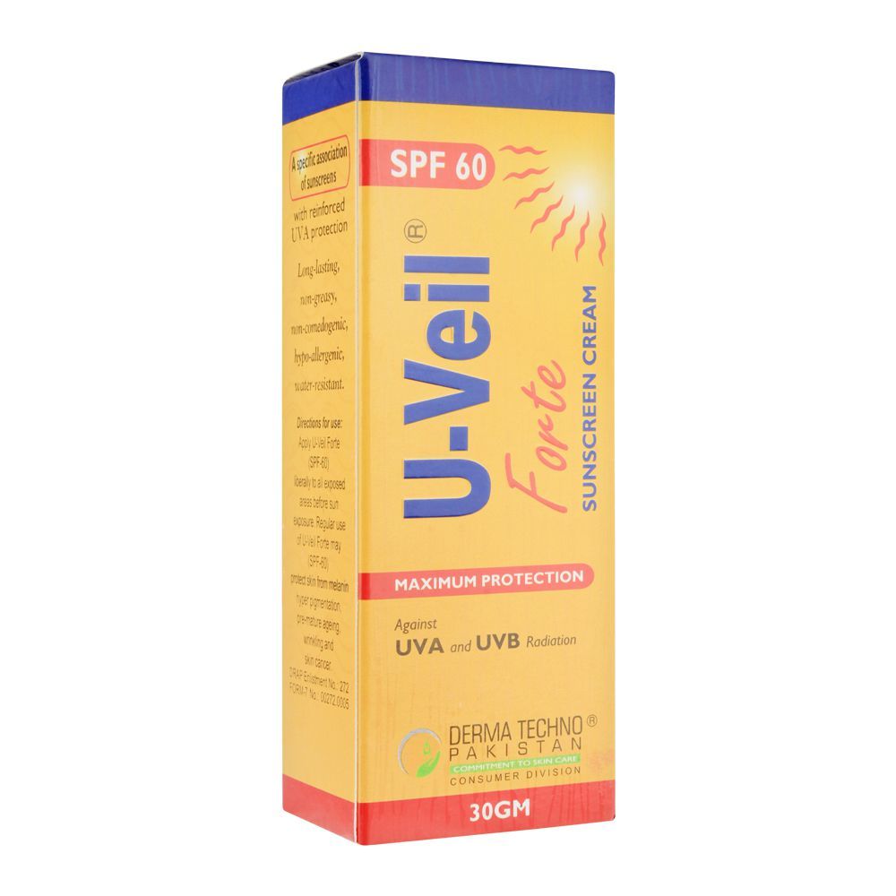 U-Veil Forte SPF-60 Sunscreen Cream, 30g - Front View
