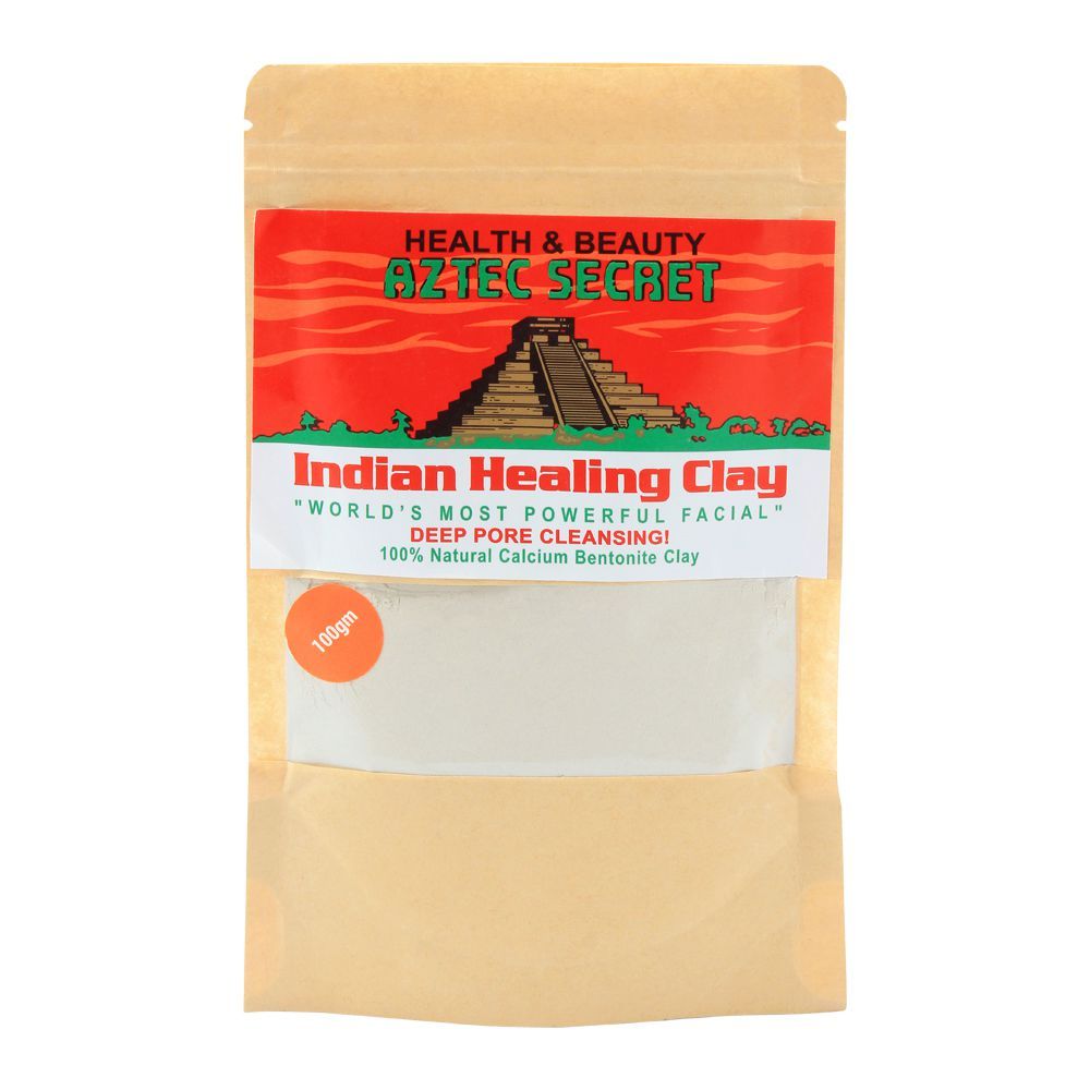 Aztec Secret Indian Healing Clay, Deep Pore Cleansing, 100g - Front View