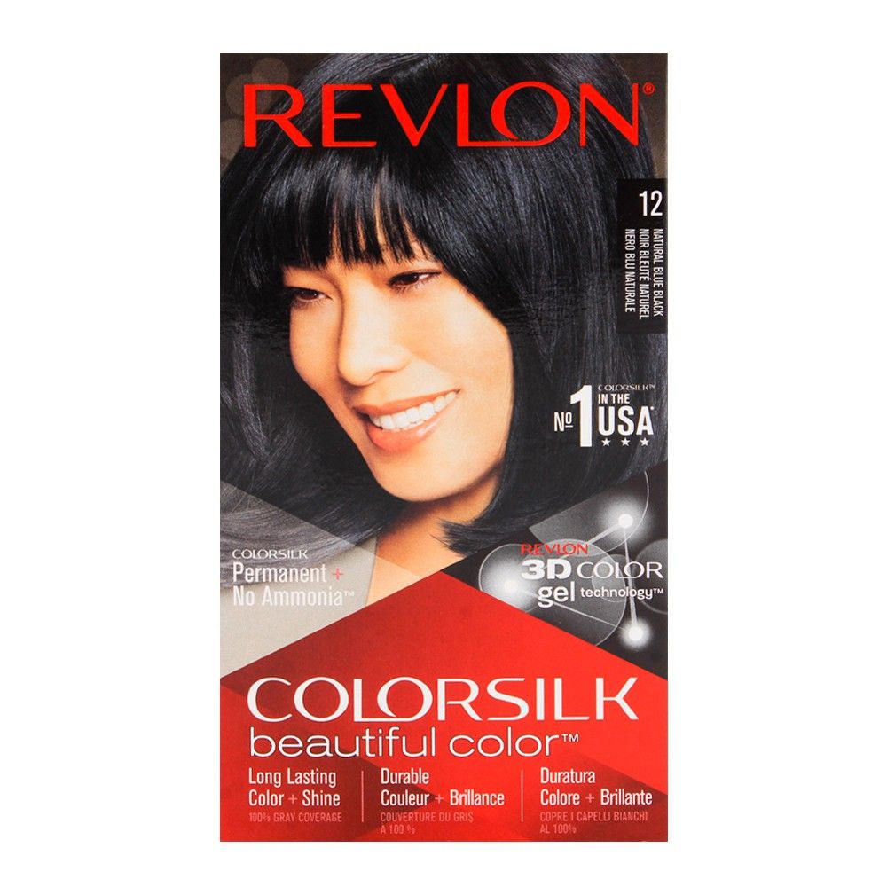 Revlon Colorsilk Natural Blue Black Hair Color 12 - Front View