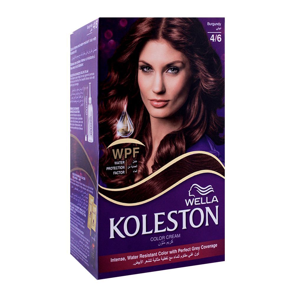 Wella Koleston Color Cream Kit, 4/6 Burgundy - Front View