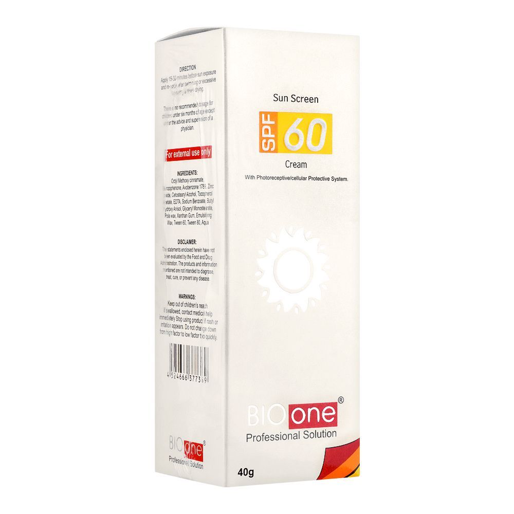 Whiz Laboratories Bio-One Sun Block SPF-60, 40g - Front View