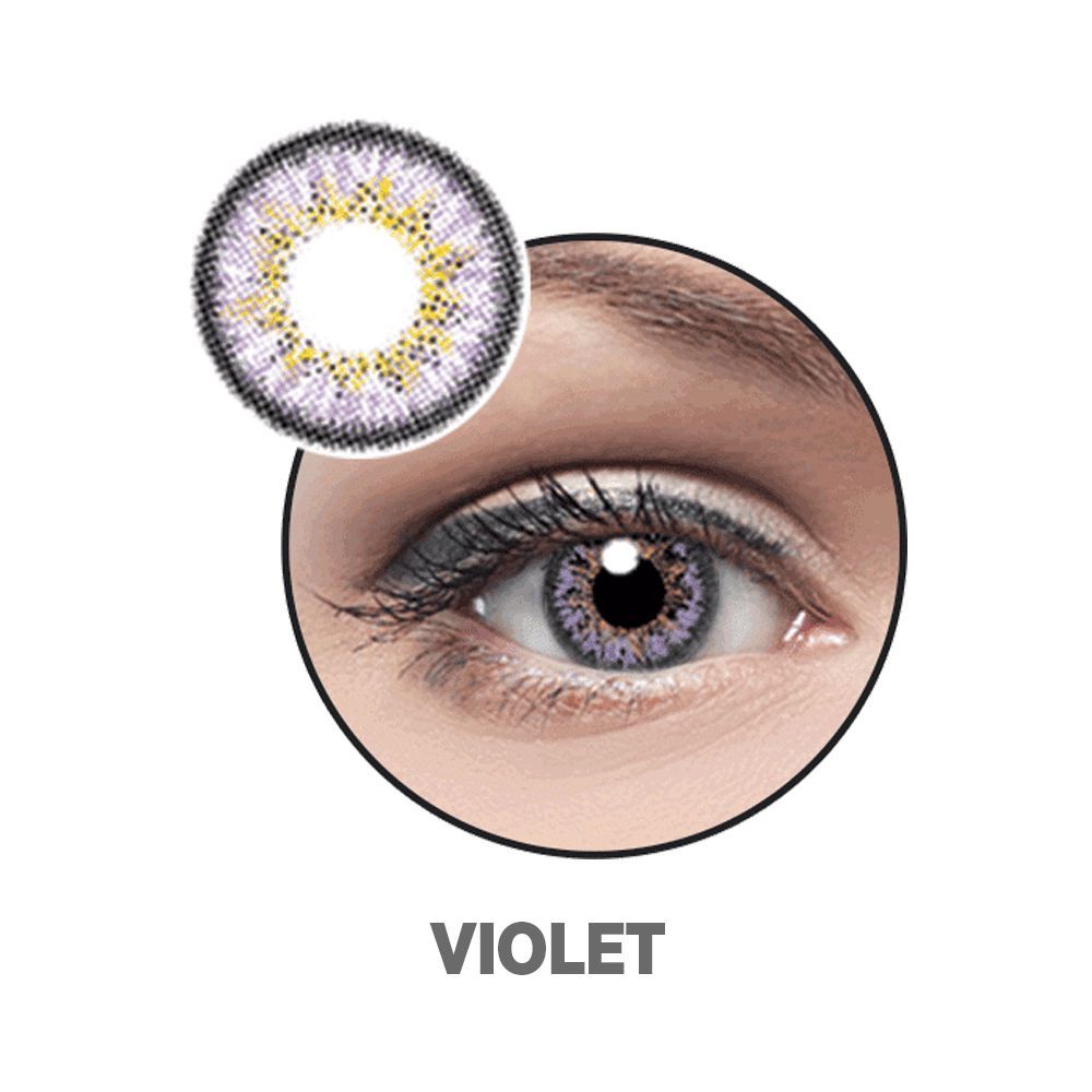 Optiano Soft Color Contact Lenses, Violet - Front View