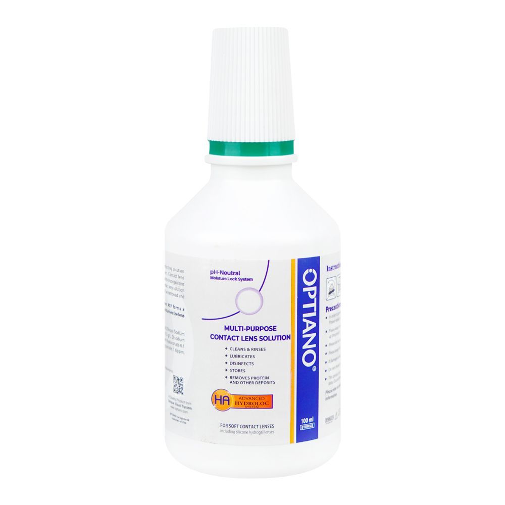 Optiano Multi-Purpose Contact Lens Solution, 100ml - Front View