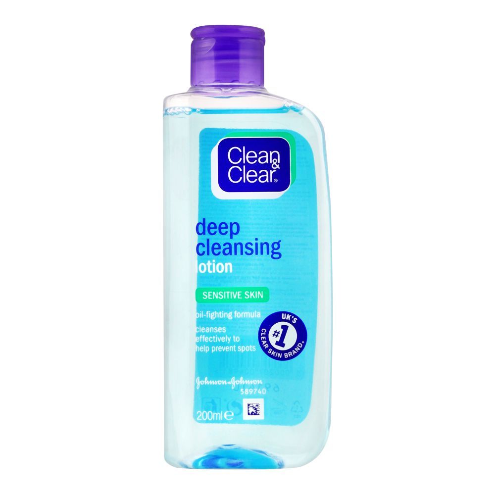 Clean & Clear Deep Cleansing Sensitive Skin Lotion, 200ml - Front View