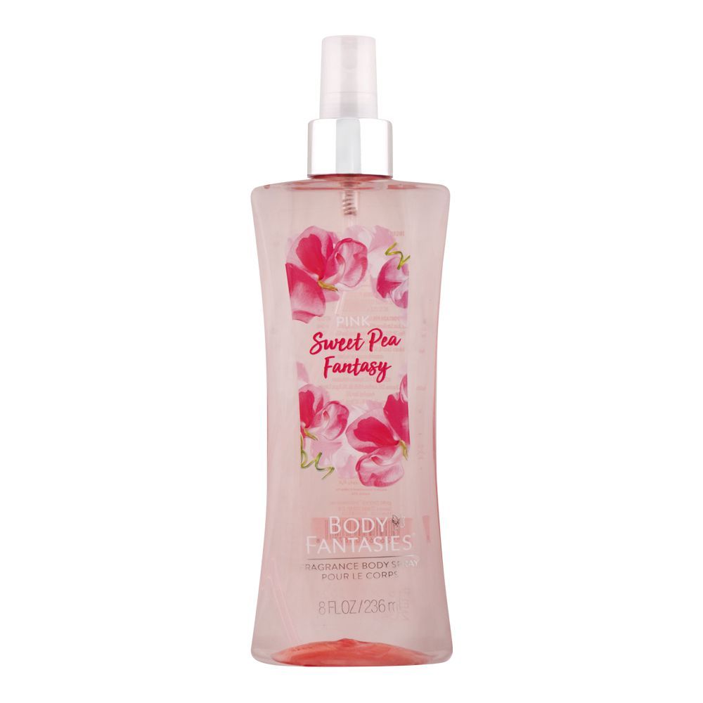 Body Fantasies Pink Sweet Pea Body Spray, For Women, 236ml - Front View