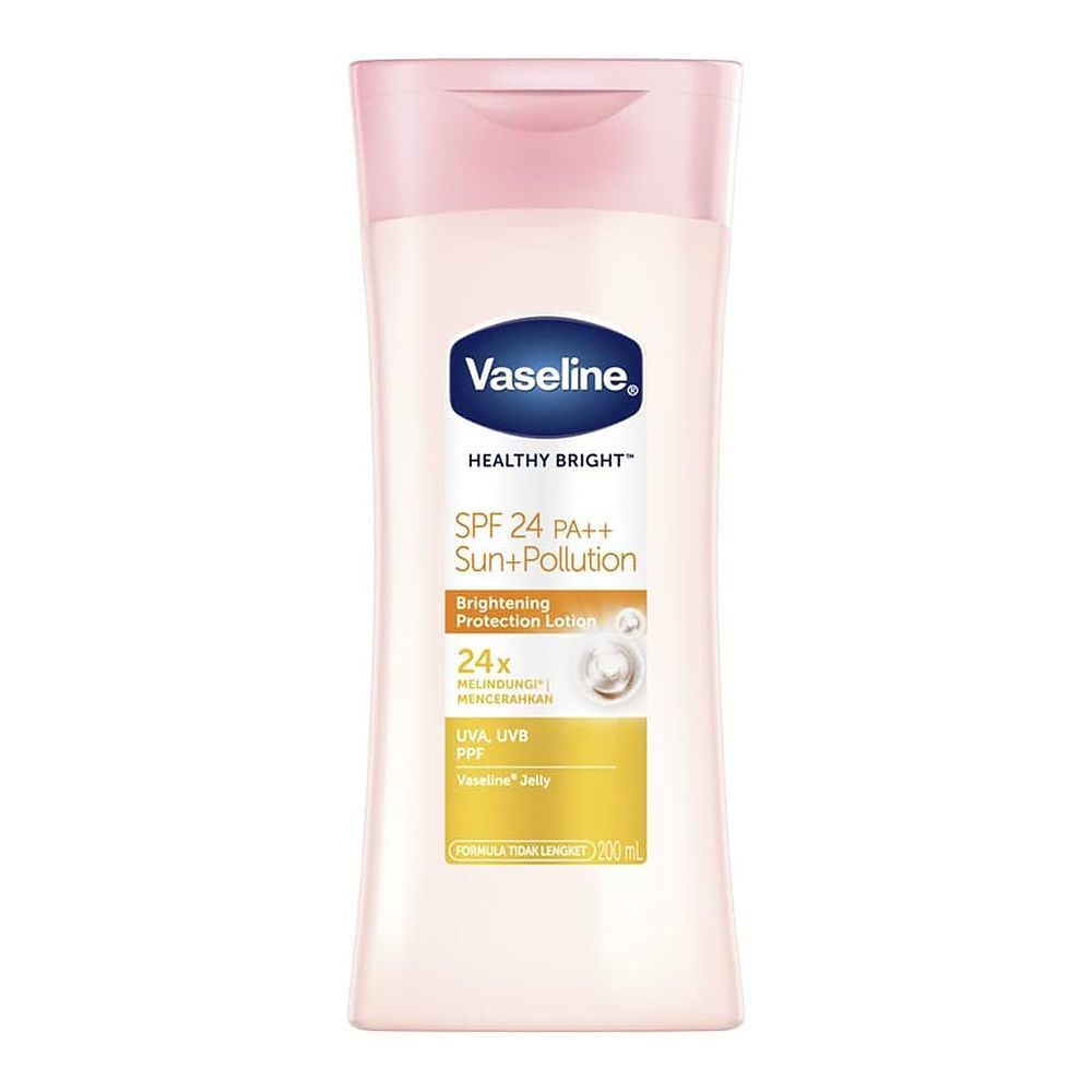Vaseline Healthy Bright Sun+Pollution Protection Lotion With SPF-24 and PA++, 200ml - Front View