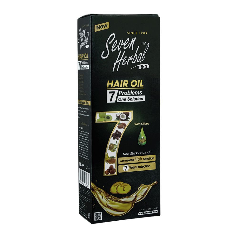 Seven Herbal Hair Oil, 200ml - Front View