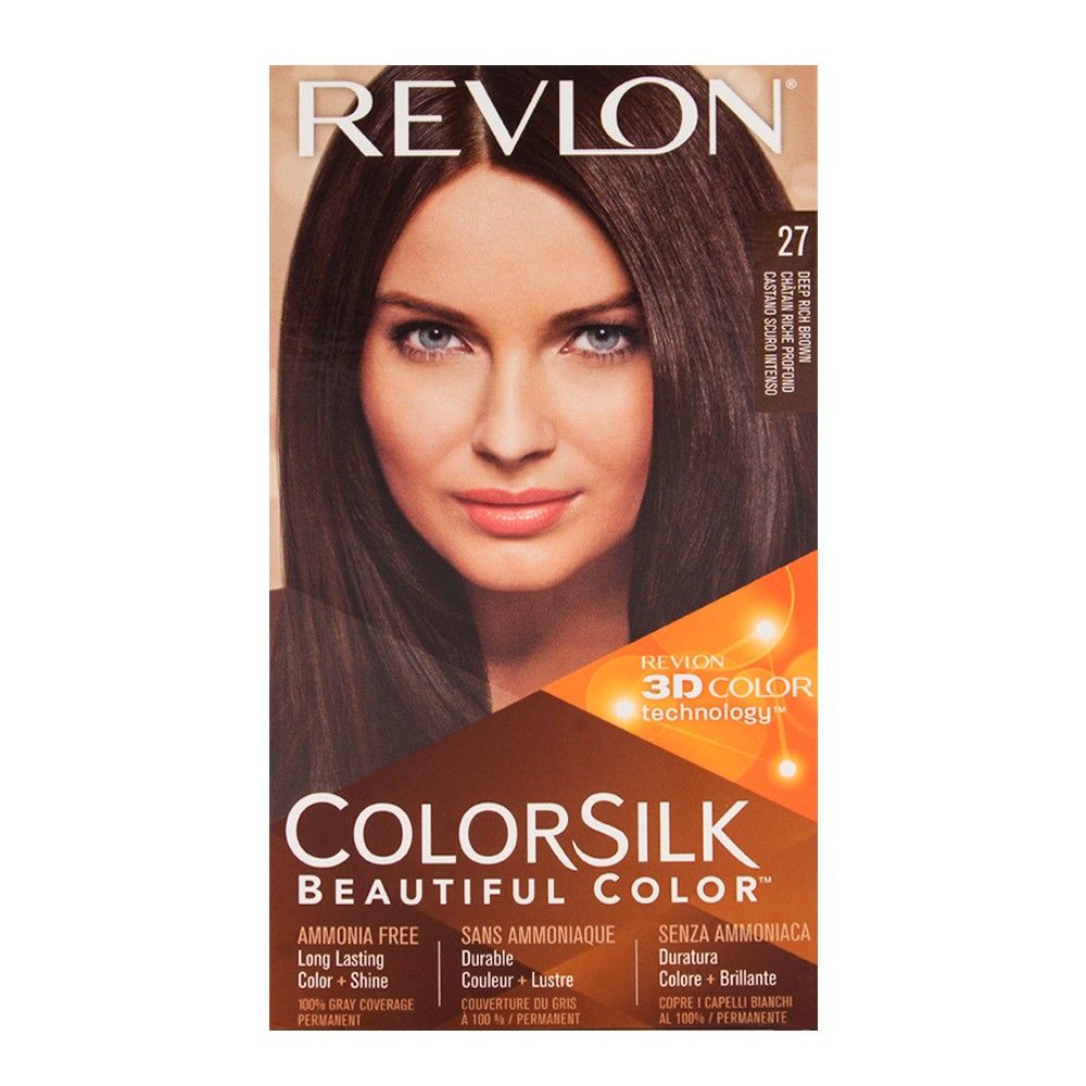 Revlon Colorsilk Deep Rich Brown Hair Color 27 - Front View