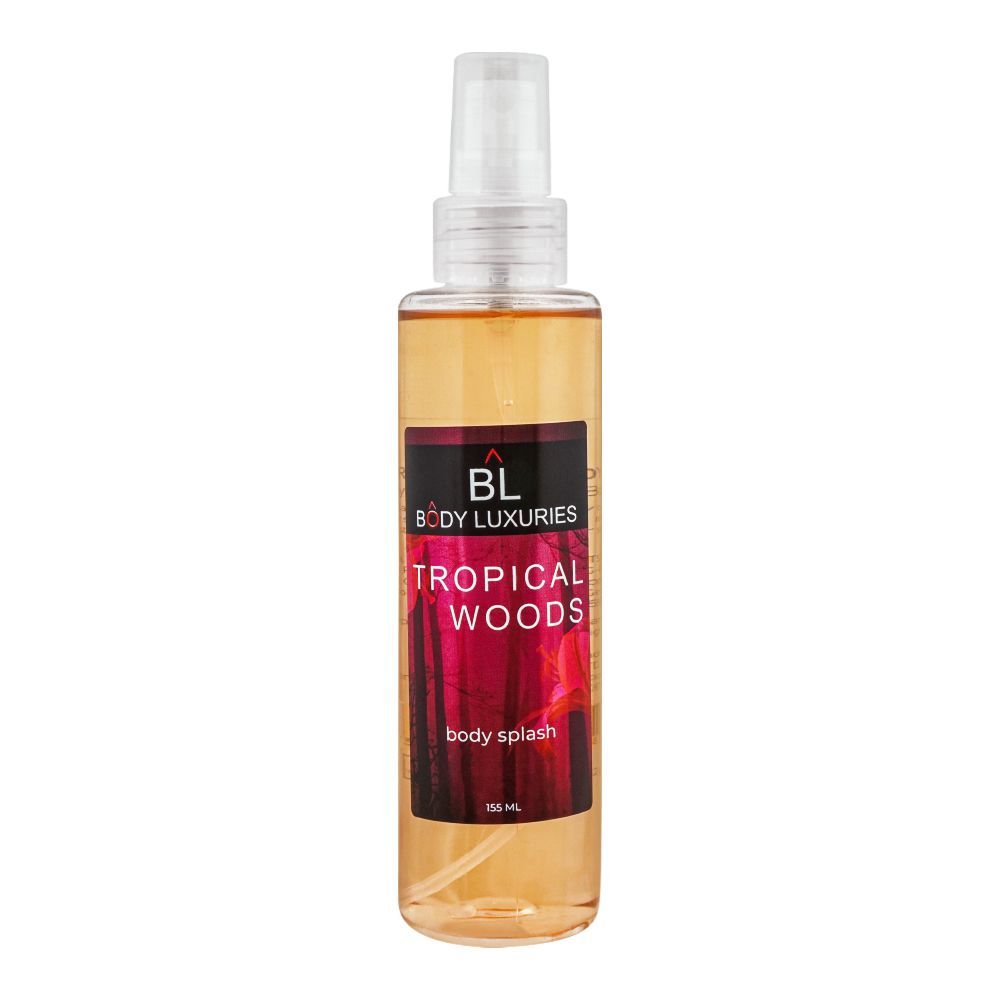 Body Luxuries Tropical Wood Body Splash, 155ml - Front View