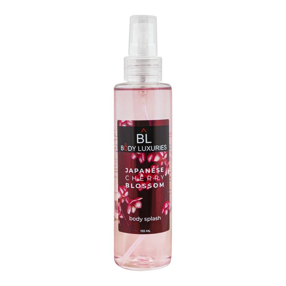 Body Luxuries Japanese Cherry Blossom Body Splash, 155ml - Front View