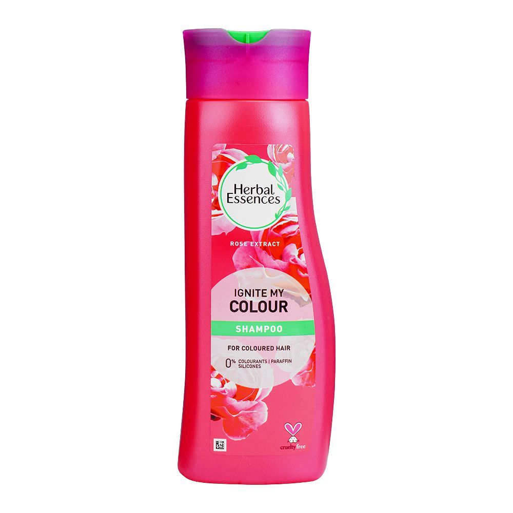 Herbal Essences Ignite My Colour Rose Extract Shampoo, 400ml - Front View