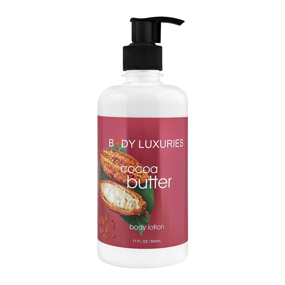 Body Luxuries Cocoa Butter Body Lotion, 500ml - Front View