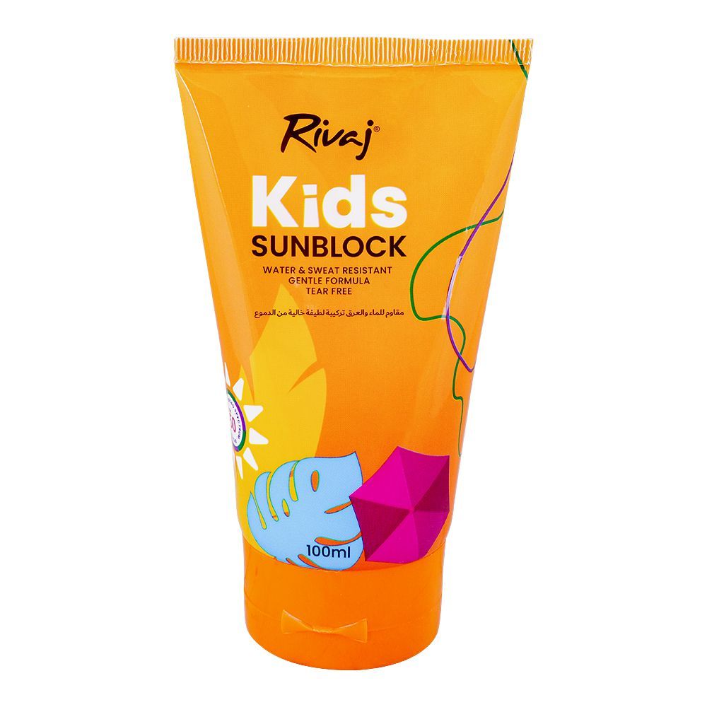 Rivaj Kids Swim & Play Sunblock, SPF-50+, 100ml - Front View