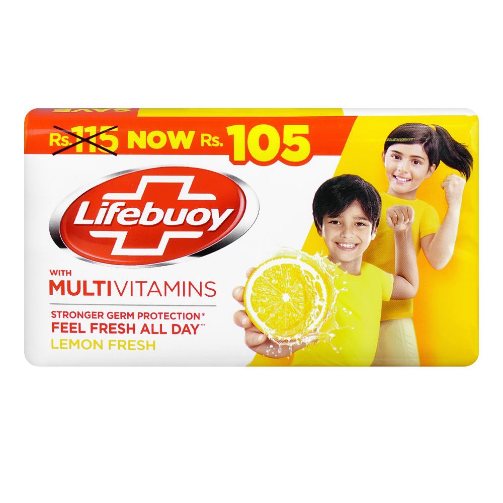 Lifebuoy Lemon fresh Soap, 128g - Front View