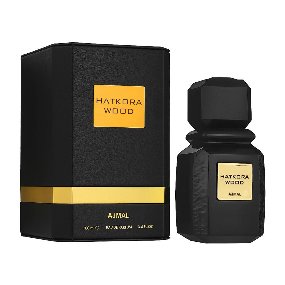 Ajmal Hatkora Wood Eau De Parfum, Fragrance For Men & Women, 100ml - Front View