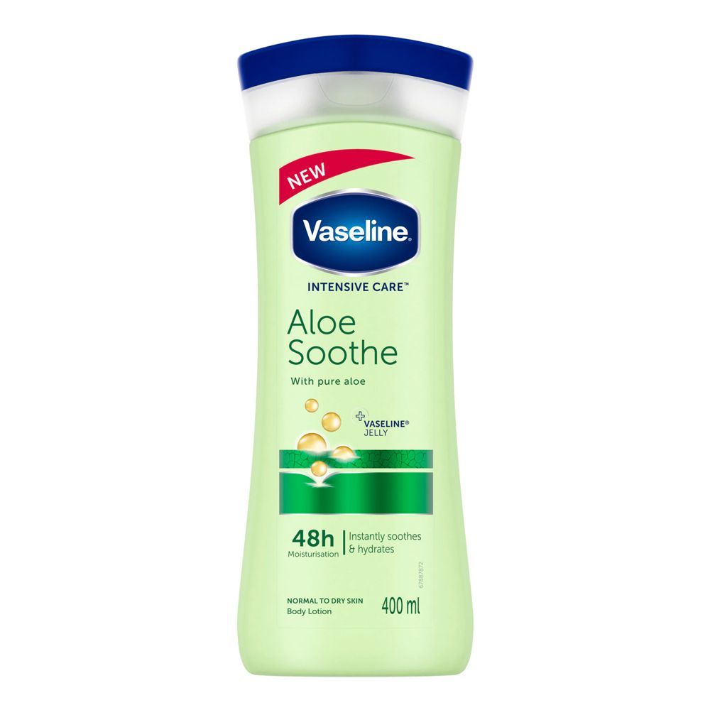 Vaseline Intensive Care Aloe Soothe Lotion 400ml (Imported) - Front View