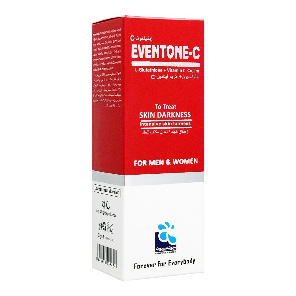 Eventone-C L-Glutathione + Vitamin C Skin Darkness Treatment Cream, 30g - Front View