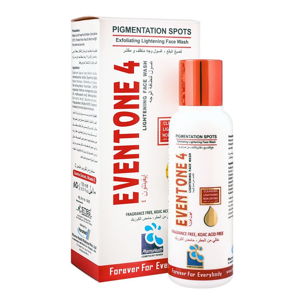 Pharma Health Eventone-4 Lightening Face Wash, Forever For Everybody, 100ml - Front View