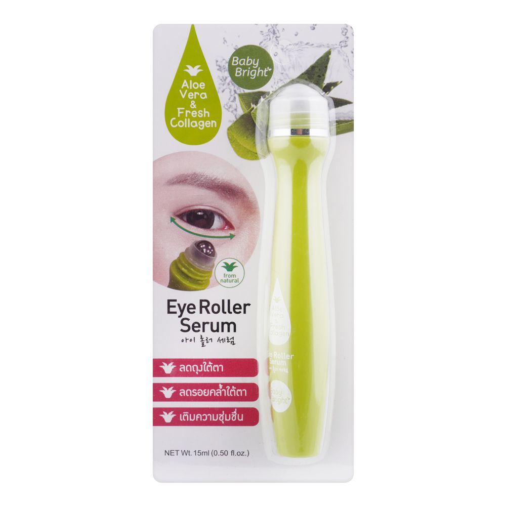 Baby Bright Aloe Vera & Fresh Collagen Eye Roller Serum, 15ml - Front View